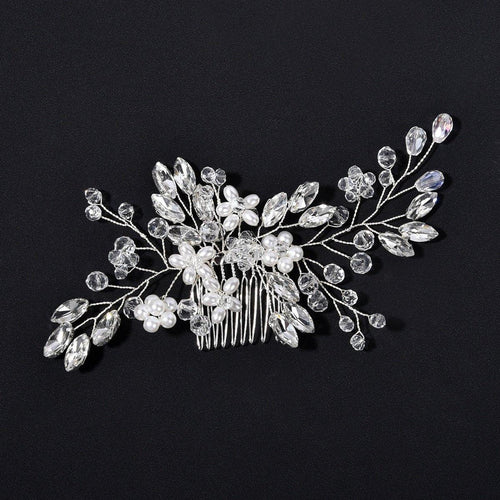Bridal Pearl Crystal Hair Combs Sets Bazaare Mart Pearl Hair Accessory