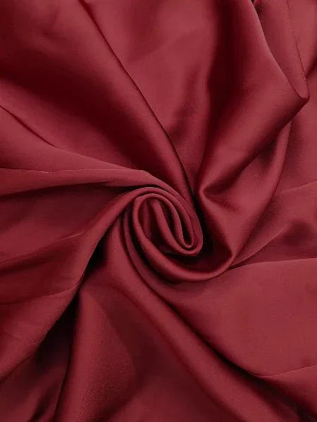 Burgundy Surplice Satin Long Sleeve Maxi Dress Bazarre Mart Surplice Satin Long Sleeve Dress