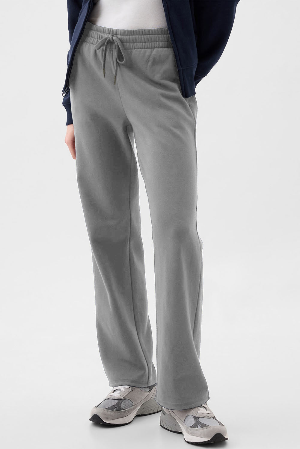 Light Grey Fleece Lined Drawstring Pants