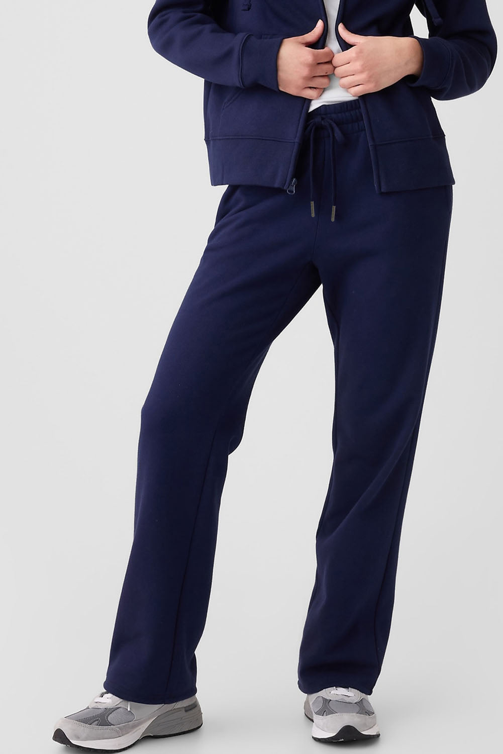 Navy Blue Fleece Drawstring Pants
