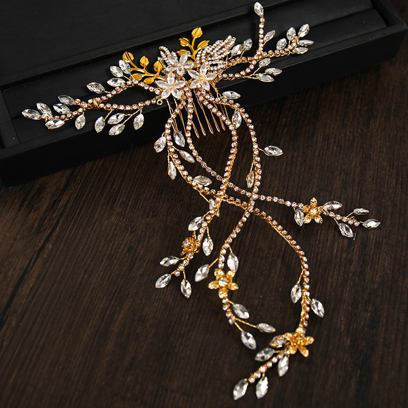 Beaded Floral Bridal Comb