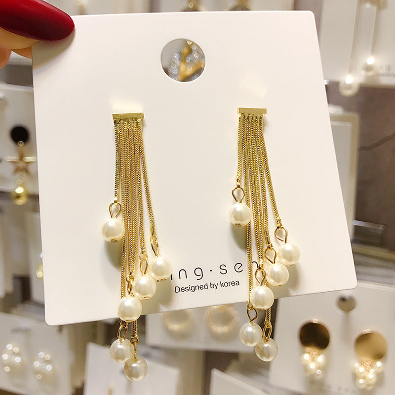 Personality Tassel and Stud Earrings
