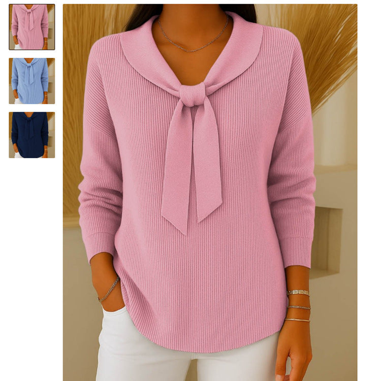 Solid Color Sailor Sweater