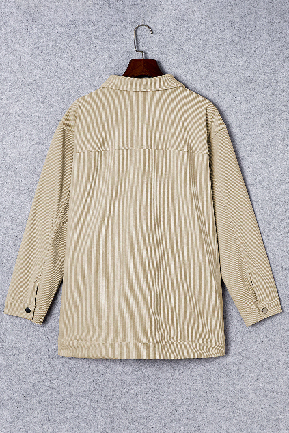 Khaki Plus Size Corduroy Jacket