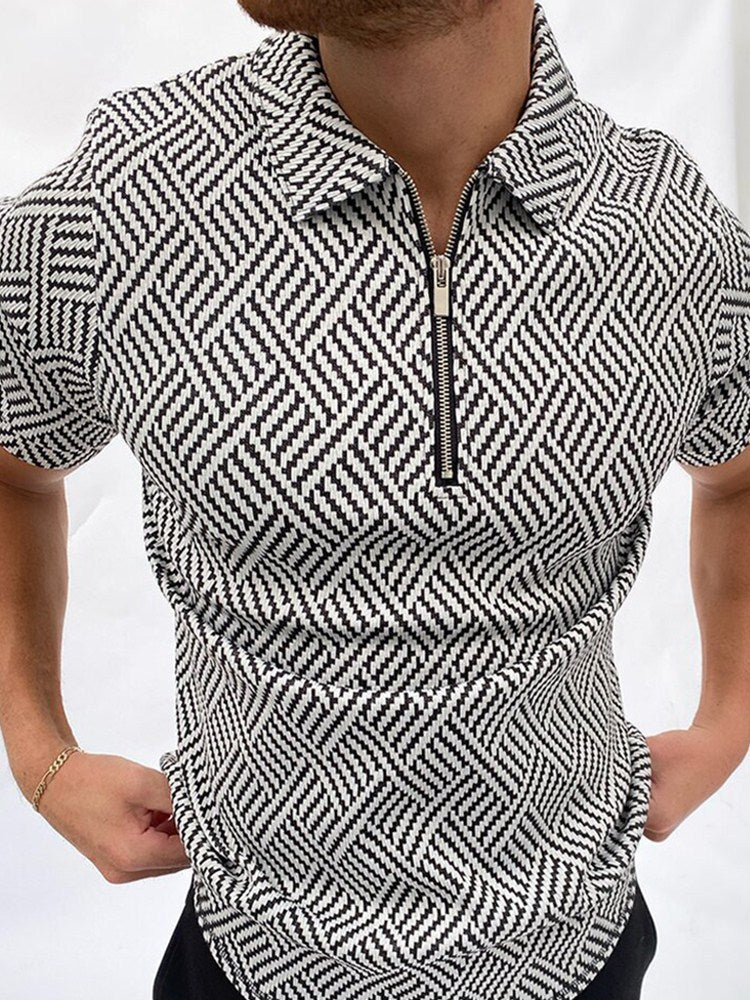 Men's Lattice Polo Shirt