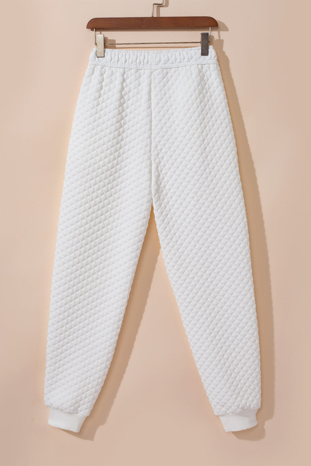 White Quilted Hoodie and Sweatpants Set