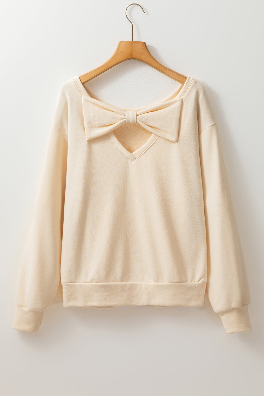 Apricot Back Bow Sweatshirt