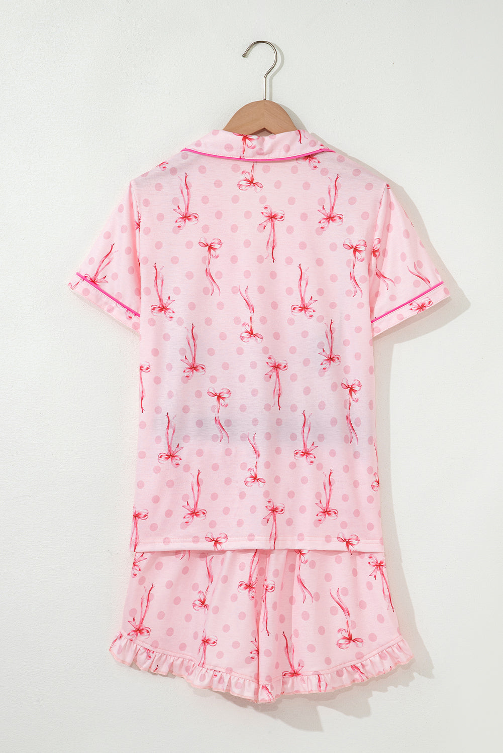 Pink Polka Dot Shorts Pajamas Set