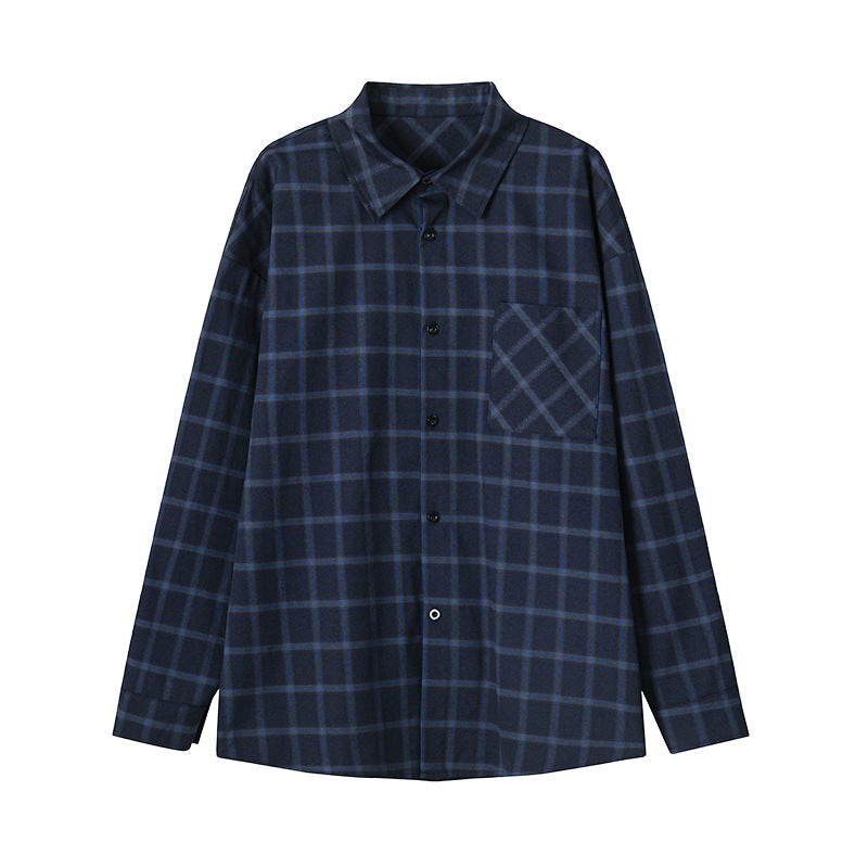 Heavy Long Sleeve Plaid Button Up Shirt