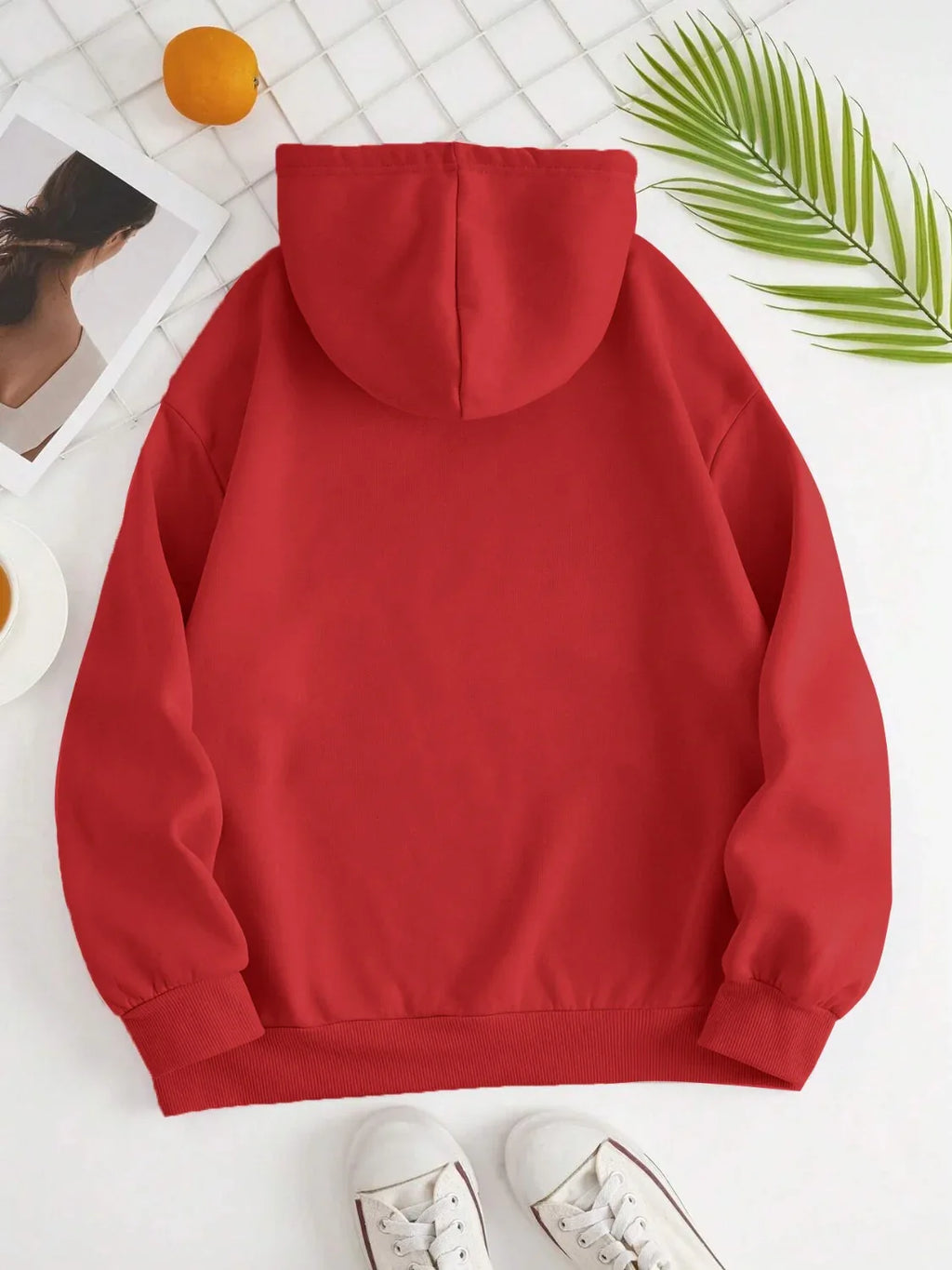 Plain Dropped Shoulder Hoodie Trendsi Drawstring Dropped Shoulder Hoodie