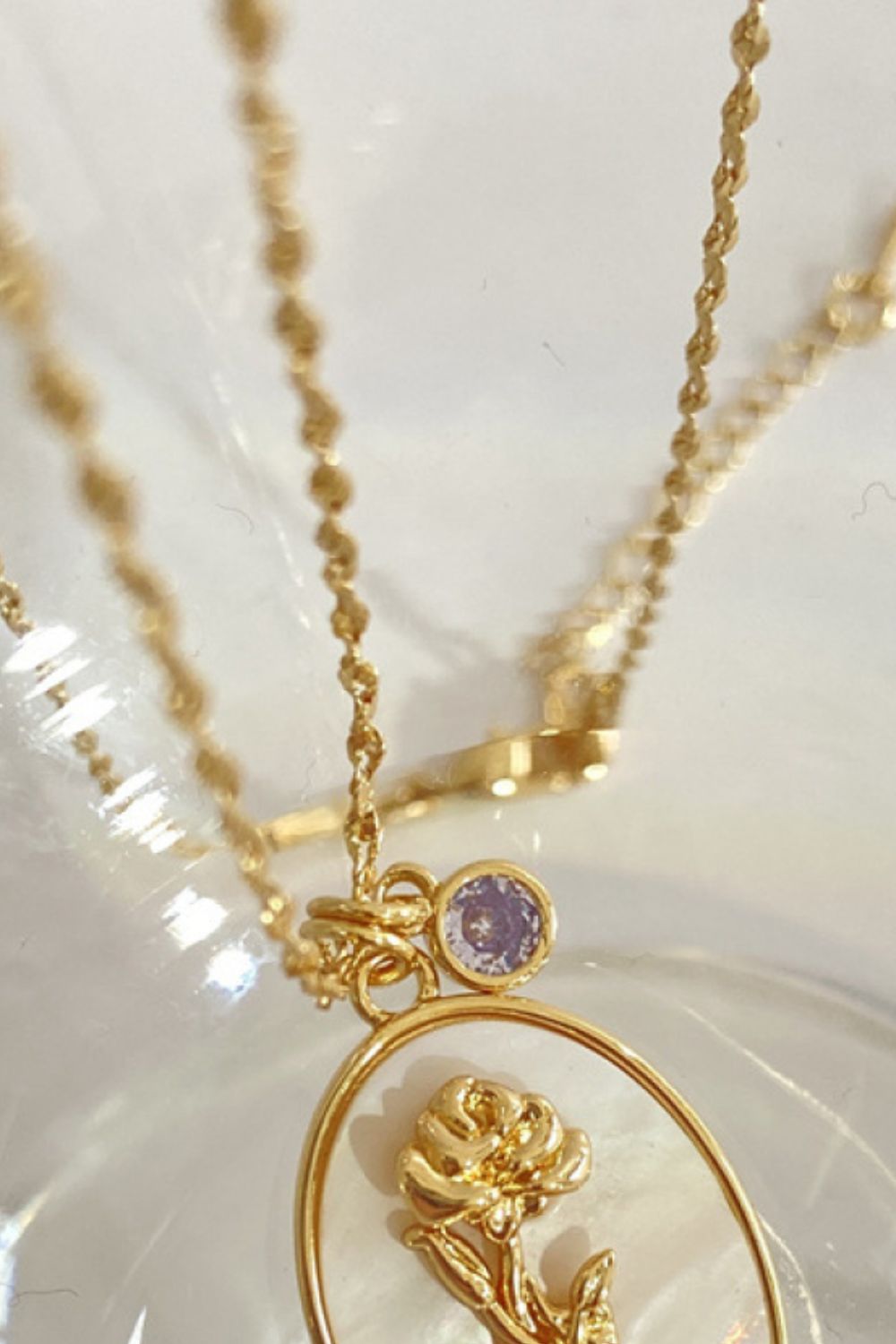 Birth Flower Shell Necklace