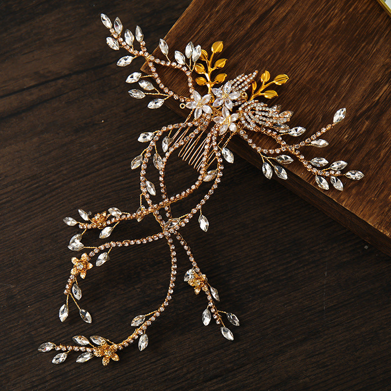 Beaded Floral Bridal Comb