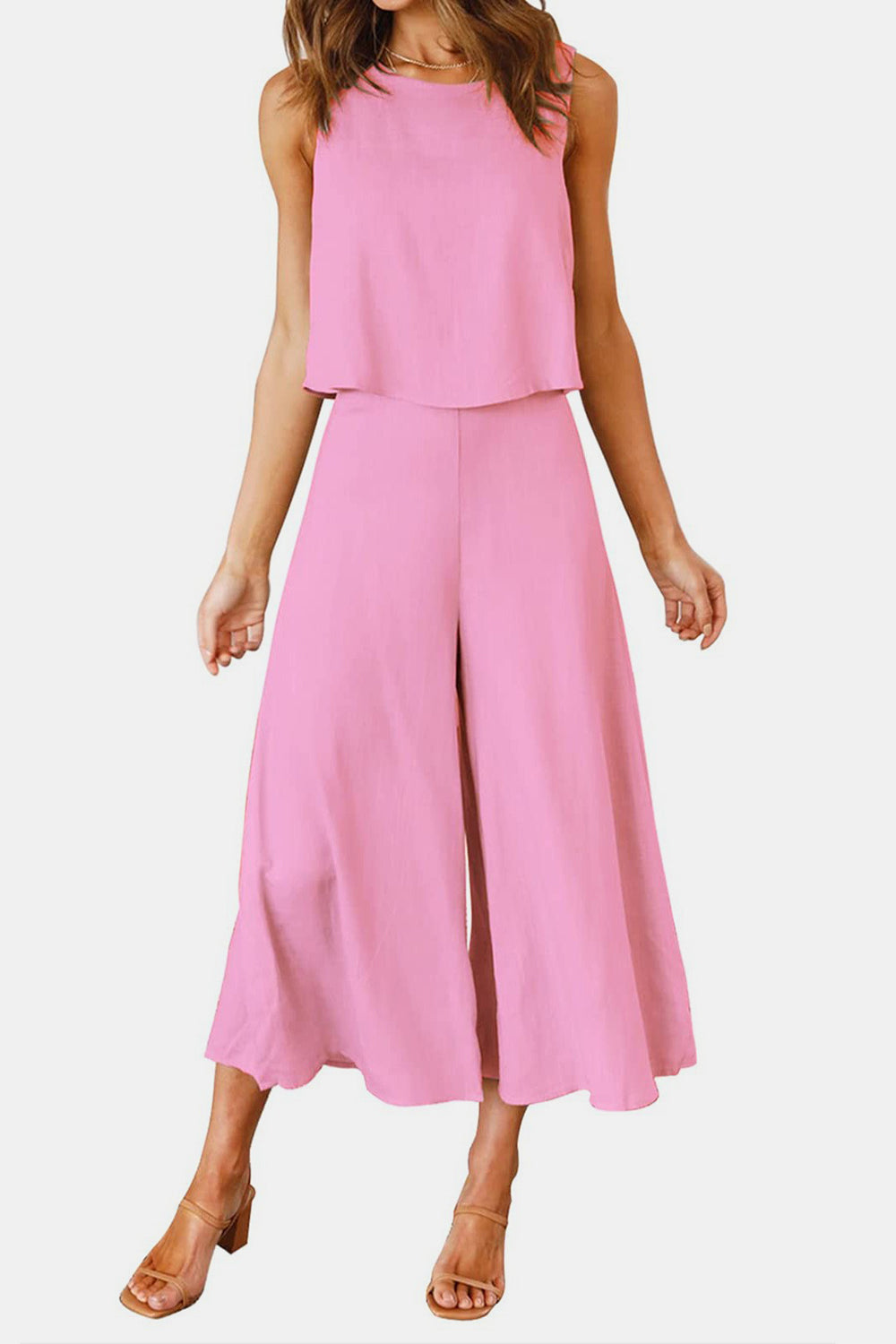 Dusty Pink Culottes Outfit 