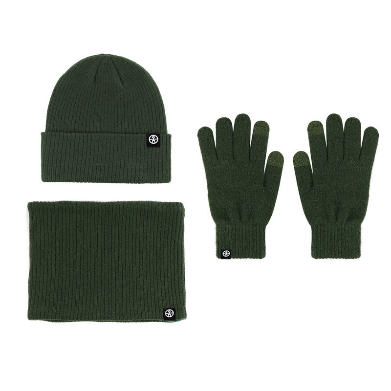 Three-piece Alpaca Fleece Hat Scarf Gloves Set