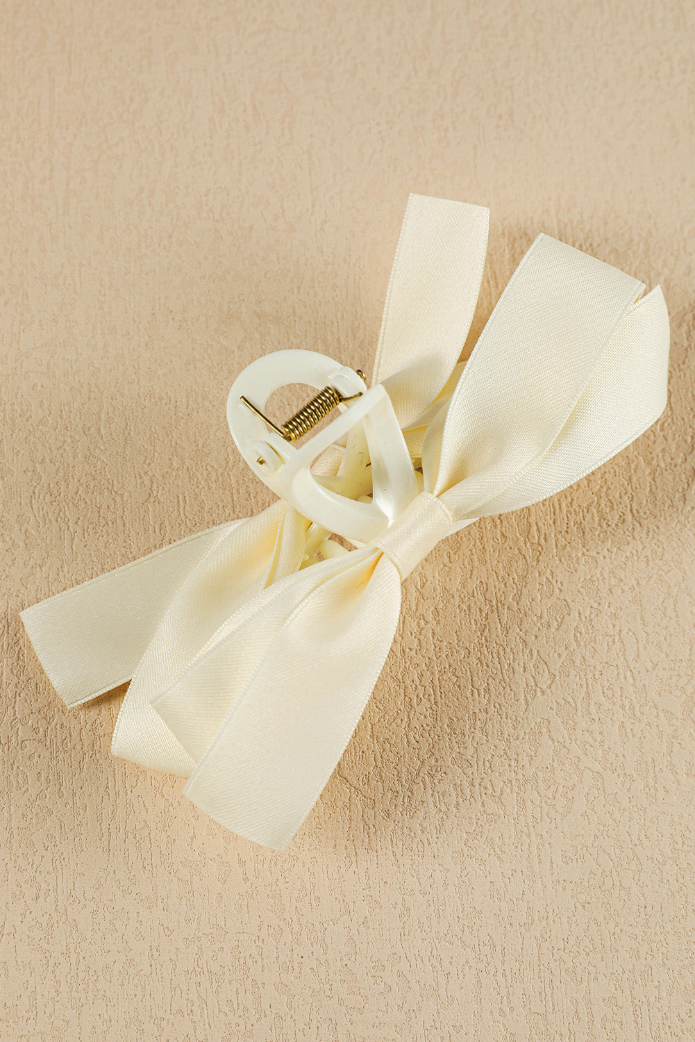 White Bow Hair Clip