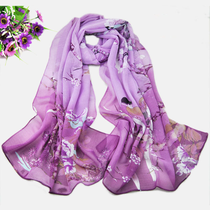 Printed Chiffon Scarf For Women