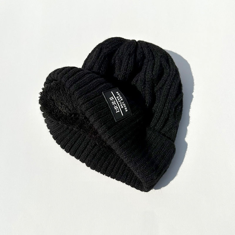 Cable Knit Fleece Lined Cap - Bazaare Mart