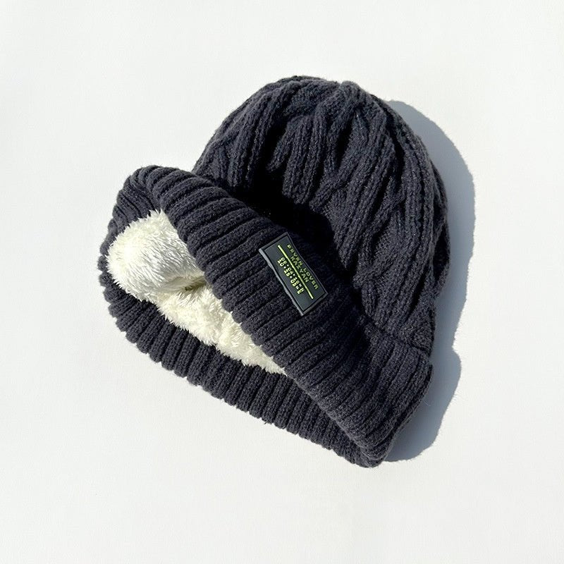 Cable Knit Fleece Lined Cap - Bazaare Mart