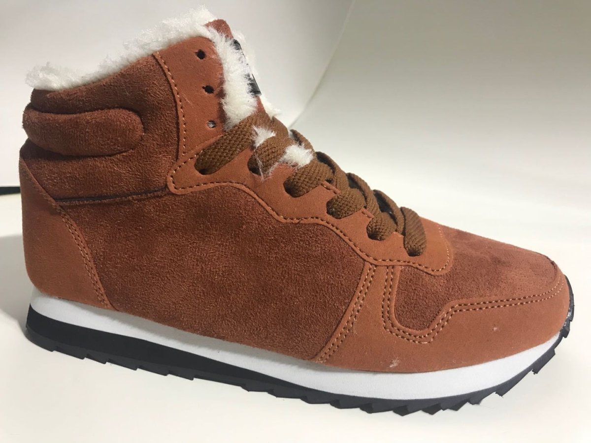 Cashmere Lined Suede High Top Shoes - Bazaare Mart