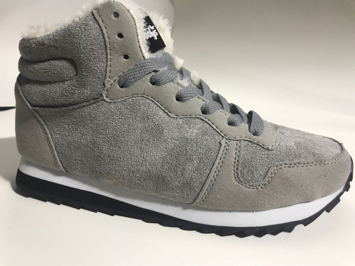 Cashmere Lined Suede High Top Shoes - Bazaare Mart