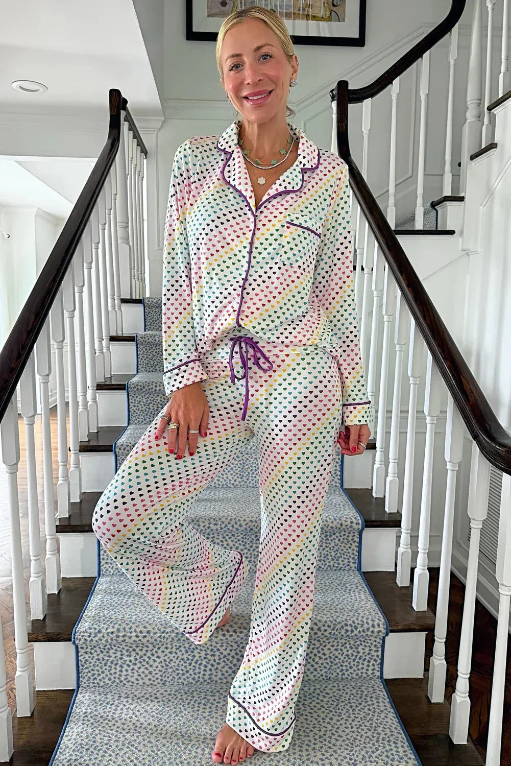 Rainbow Heart Pajama Set Bazaarre Mart Loungewear & Sleepwear/Sleepwear