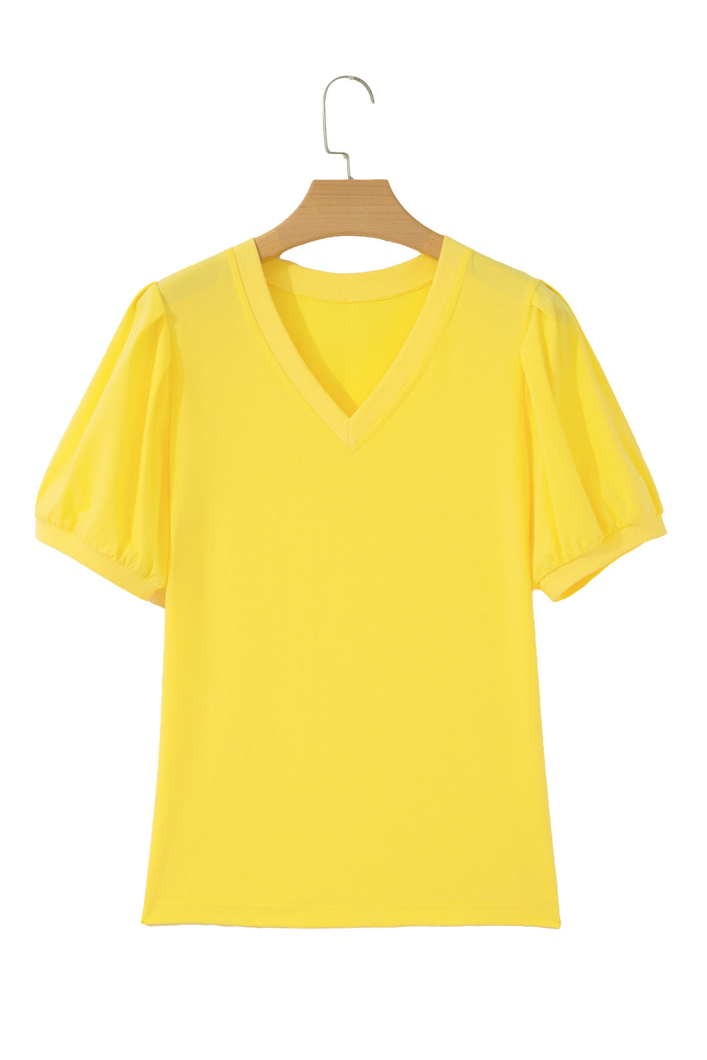 Women Puff Sleeve V-Neck Top