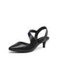 Low Kitten Heel Strappy Pumps Black Bazaare Mart Dress Shoes