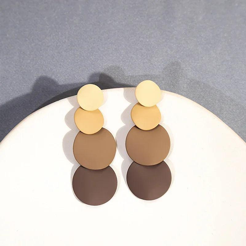 Macaron Wafer Tassel Stud Earrings Korean Style E36333 Bazaare Mart Tassel Earrings