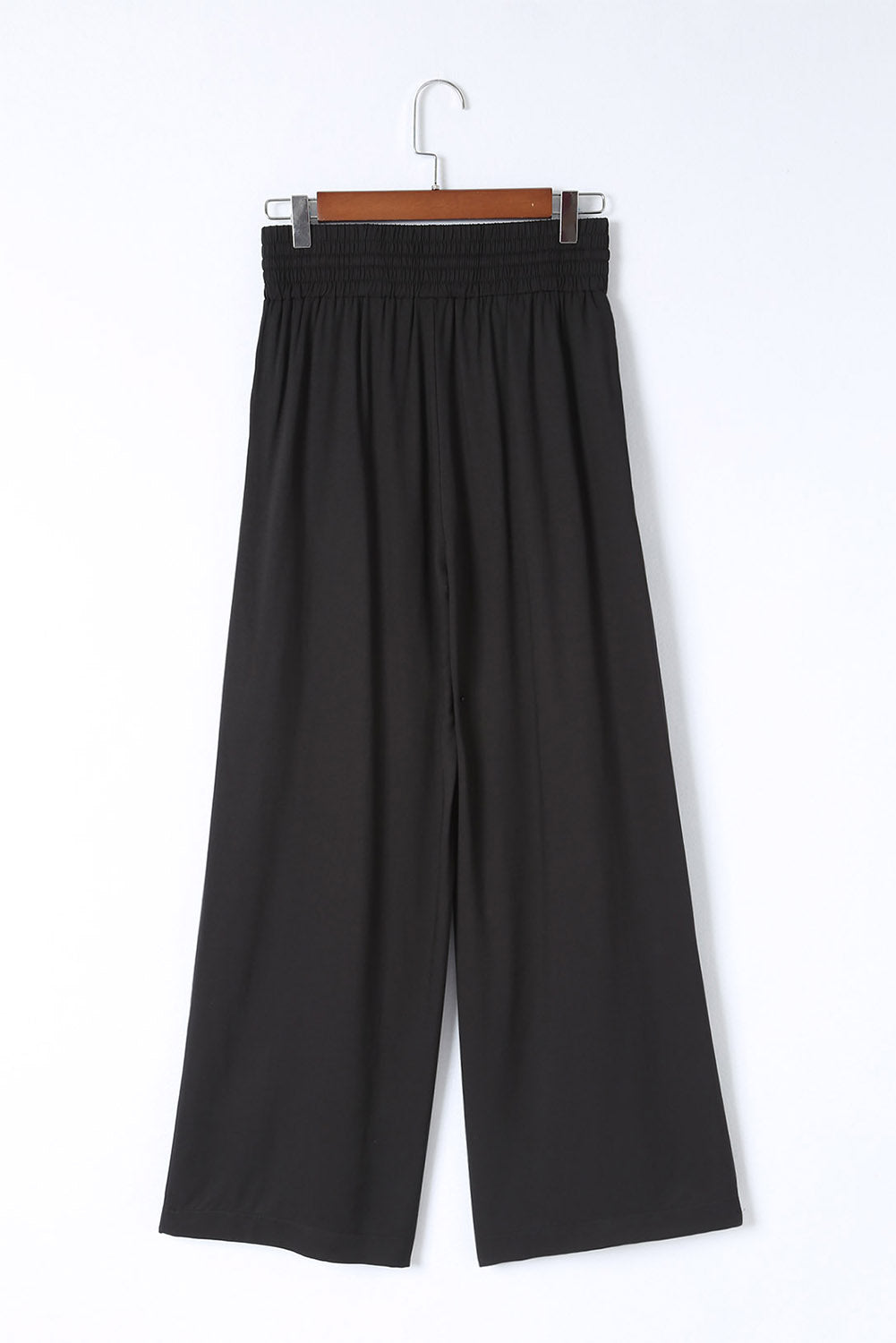 Drawstring Elastic Waist Casual Wide Leg Pants