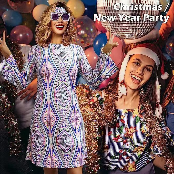 Retro Hippie Bell Sleeve Mini Dress – Boho Geometric Print High Waist Dress Vintage Skirt 6 CJ Dropshipping Retro Hippie Dress