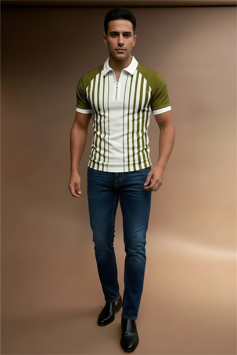 Men's 3D Playing Card Print Polo Shirt