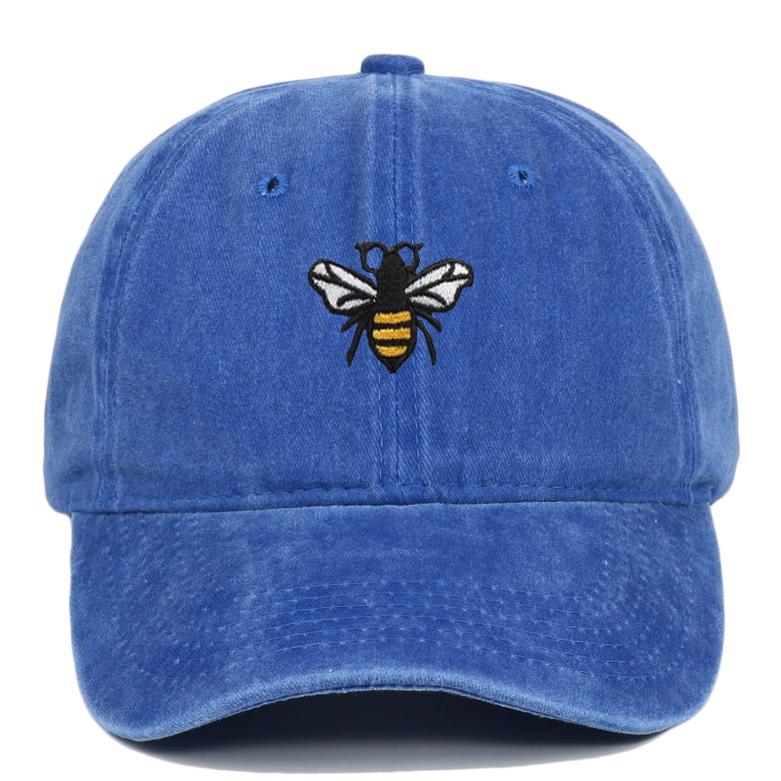 Vintage Bee Embroidered Baseball Cap