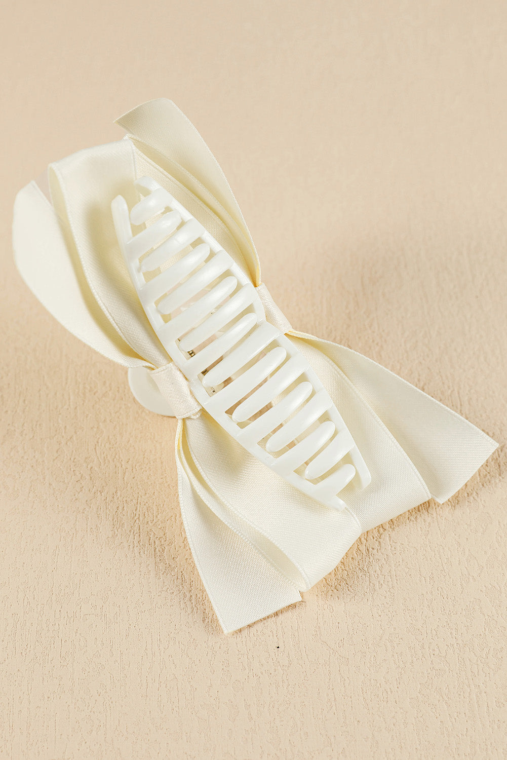 White Bow Hair Clip