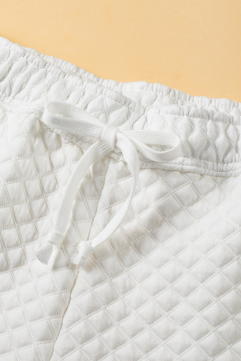 White Quilted Hoodie and Sweatpants Set