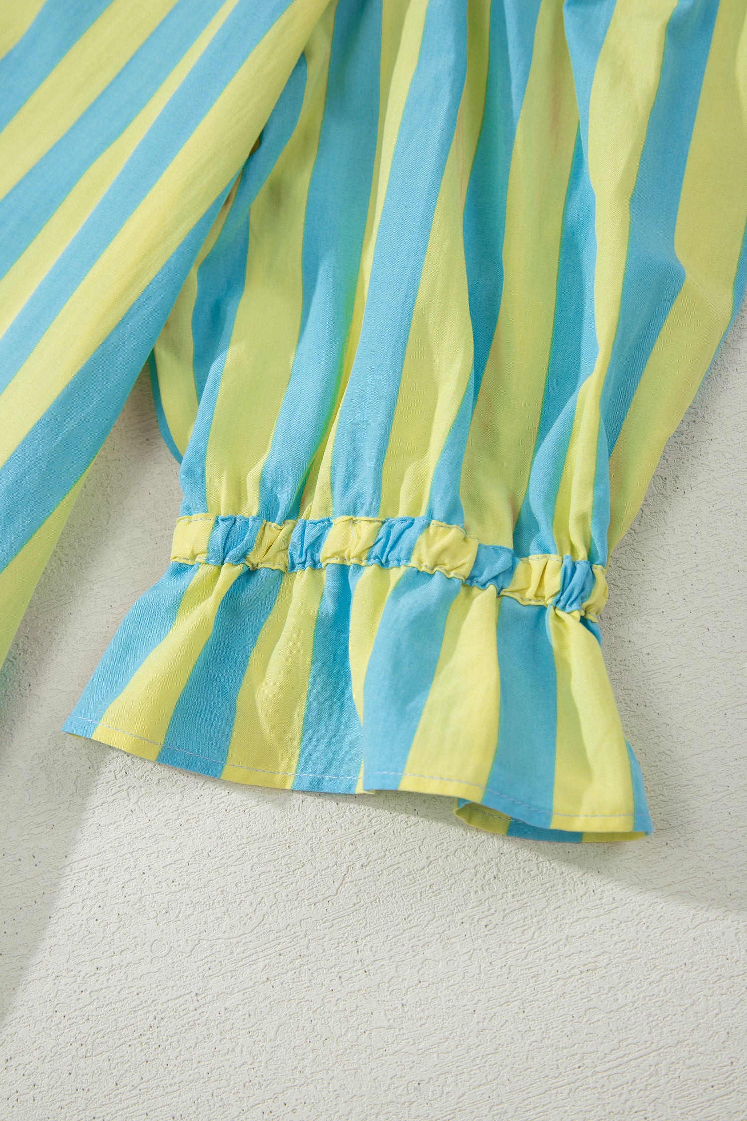 Striped Puff Sleeve Mini Dress – Half Button Loose Fit Summer Dress Dear-Lover Dropshipping Dresses/Mini Dresses