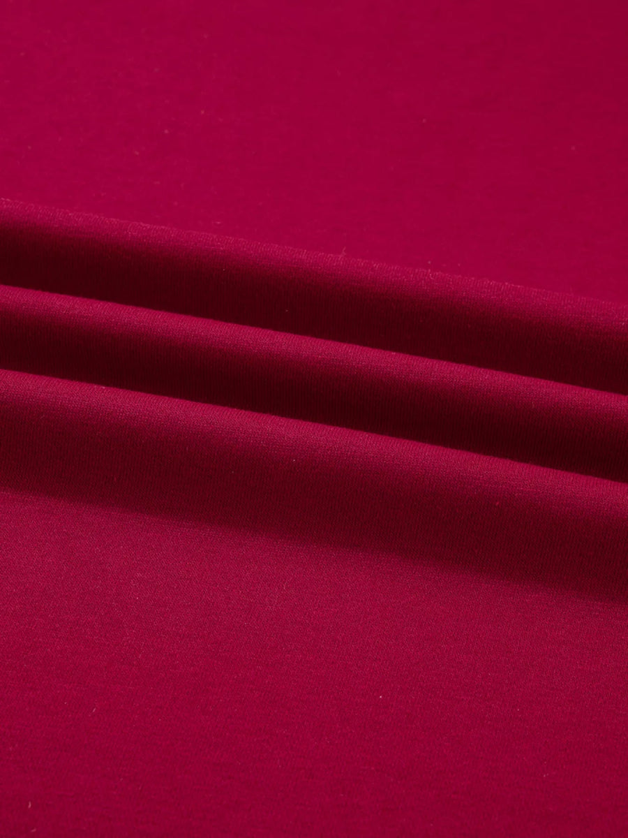 Contrast Striped Bow Detail Drop Shoulder Sweatshirt Dress with Pockets - Bazaare Mart