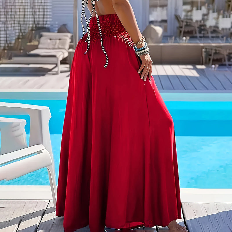 Solid Color Plus Size Palazzo Pants