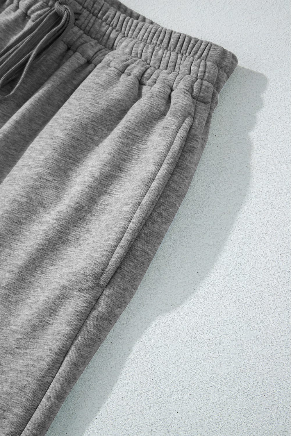 Light Grey Fleece Lined Drawstring Pants