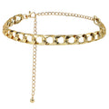 Large Waist Chain Belt Decorative Waist Chain GOLD Bazaare Mart Thick X Chain Belt