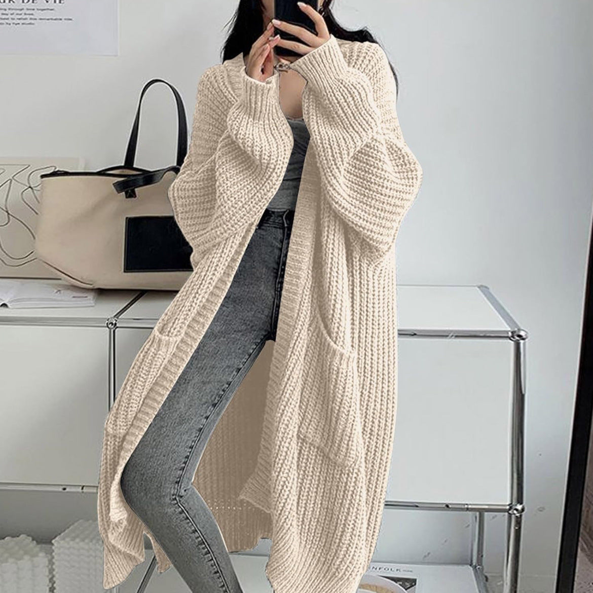 Open Front Duster Sweater