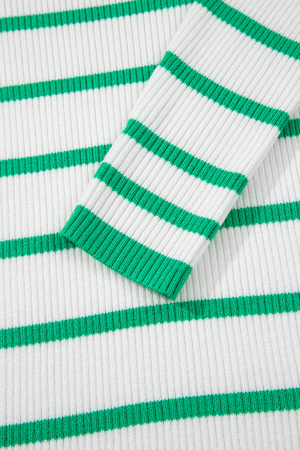 Green Striped Pull Over Sweater