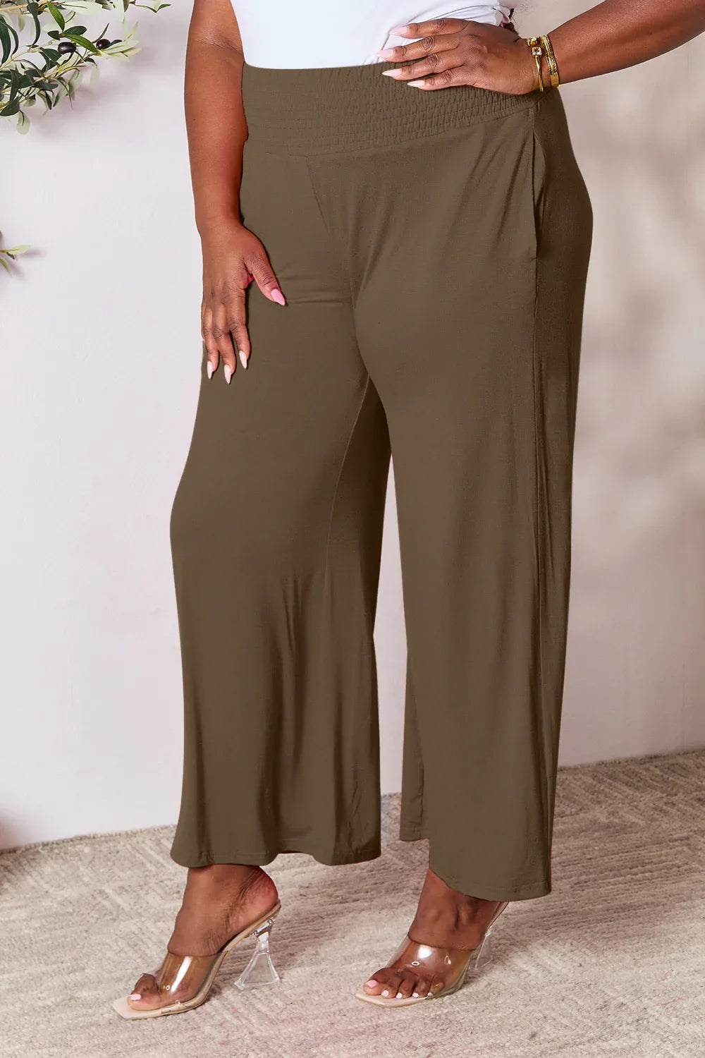 Solid Color Rayon Palazzo Pants Trendsi Palazzo Pants