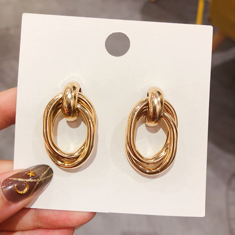 Personality Tassel and Stud Earrings
