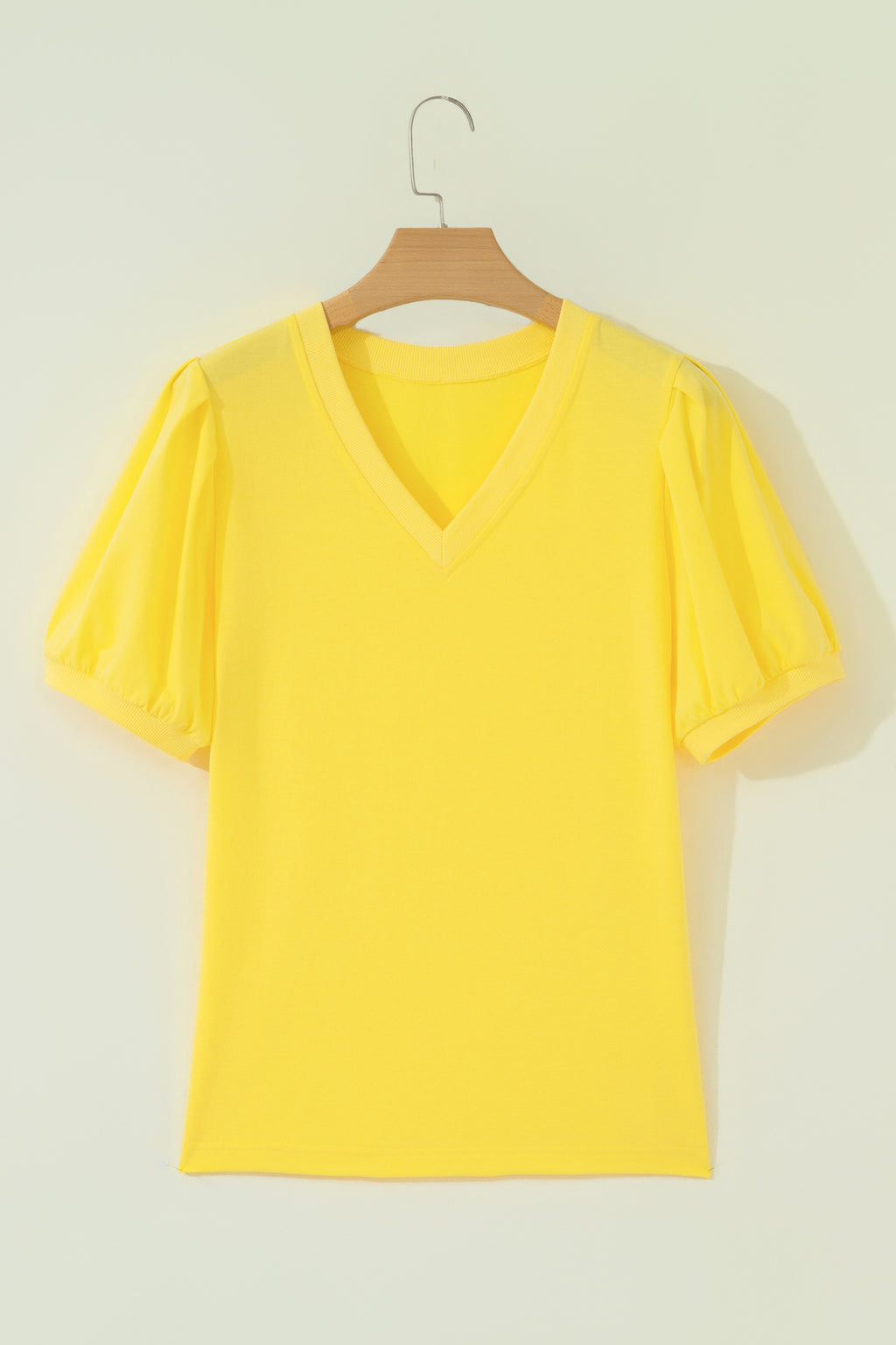 Women Puff Sleeve V-Neck Top