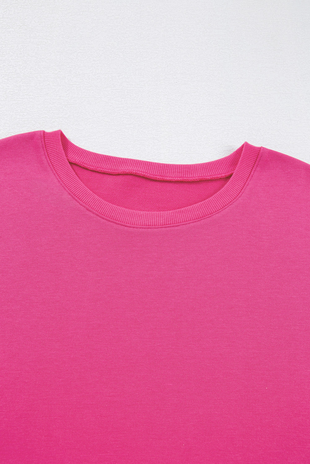 Magenta Patchwork Sleeve Sweatshirt