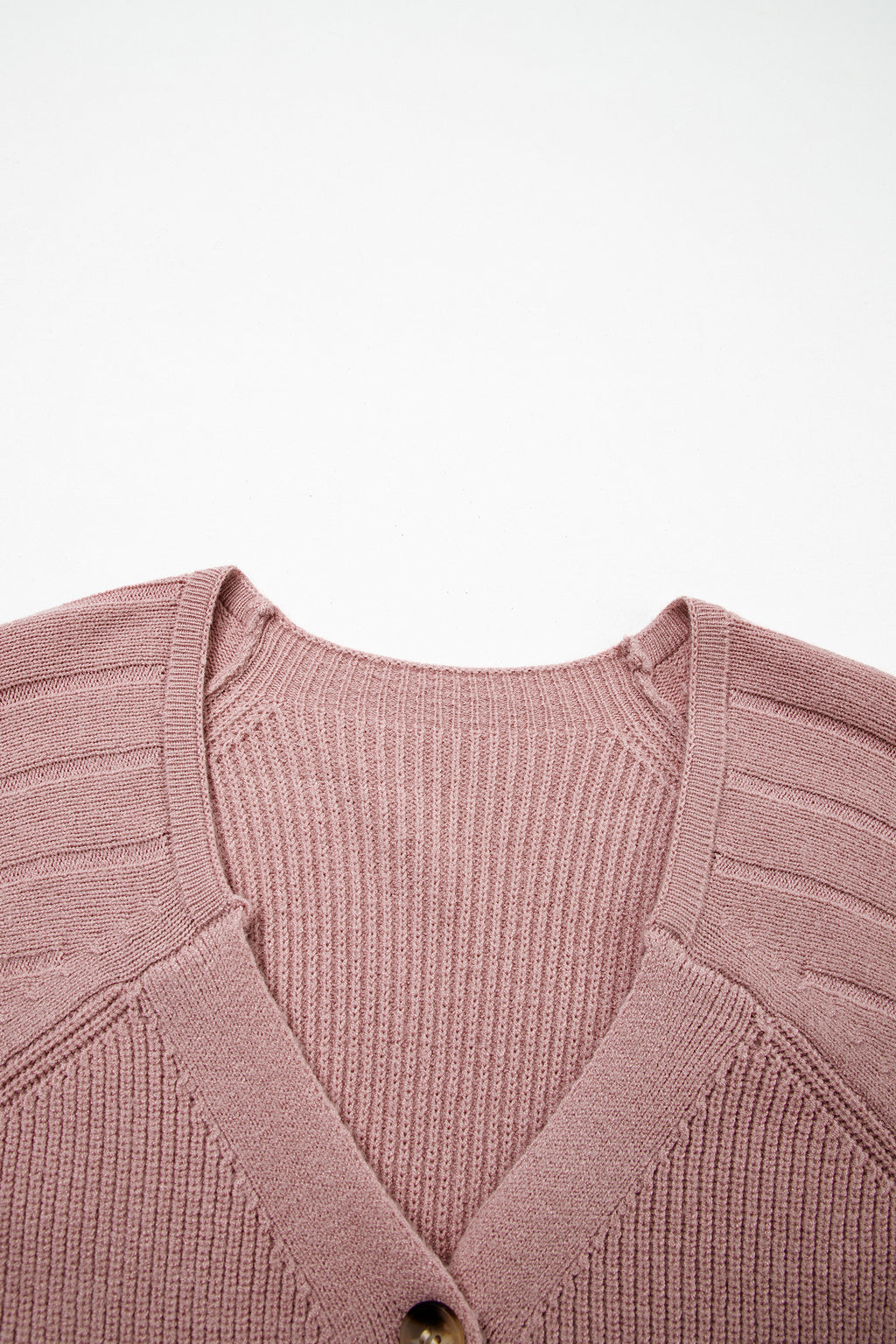 Mixed Texture Knit Button V Neck Cardigan Bazaare Mart Sweaters & Cardigans/Cardigans