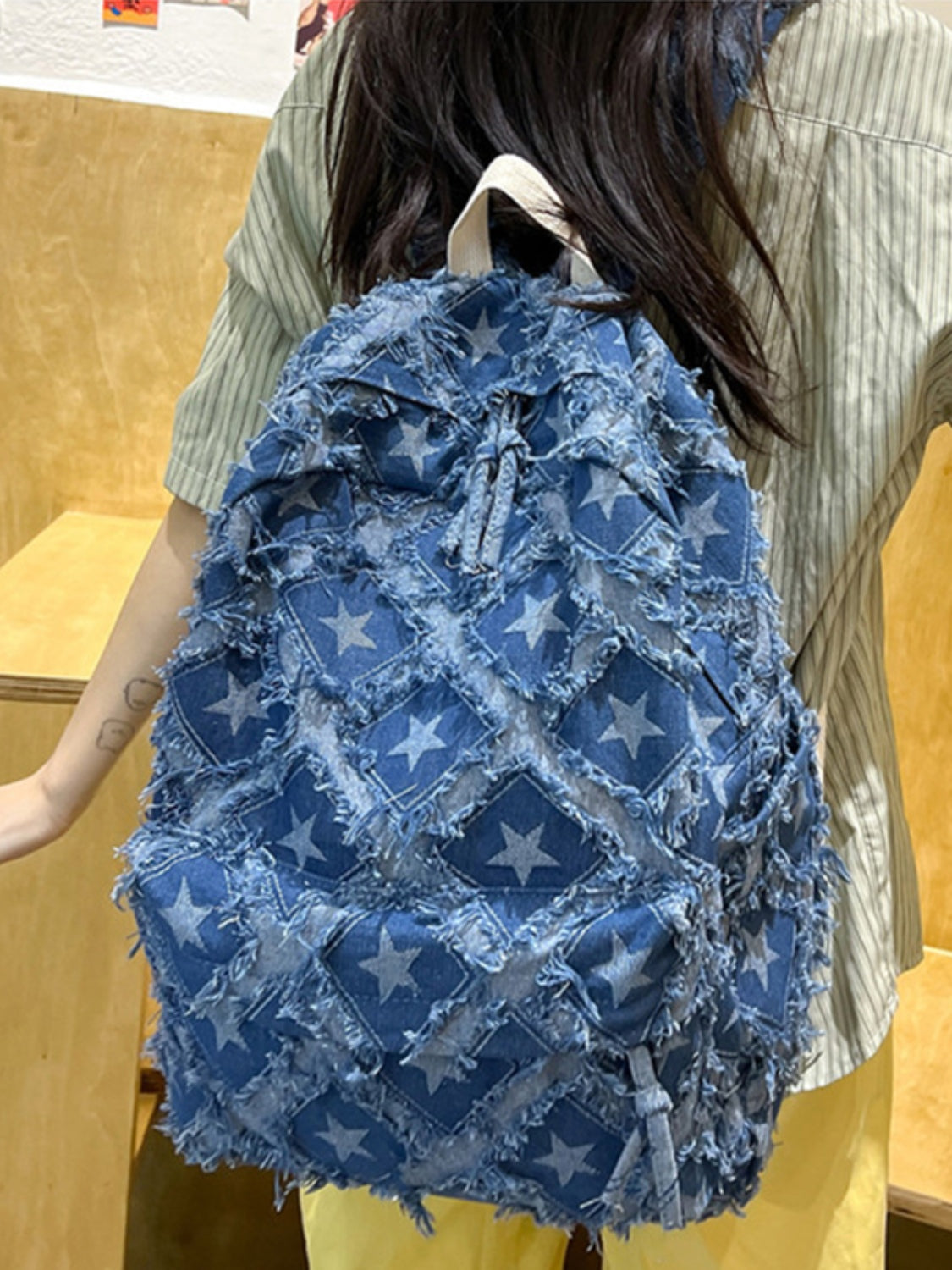 Star Denim Backpack