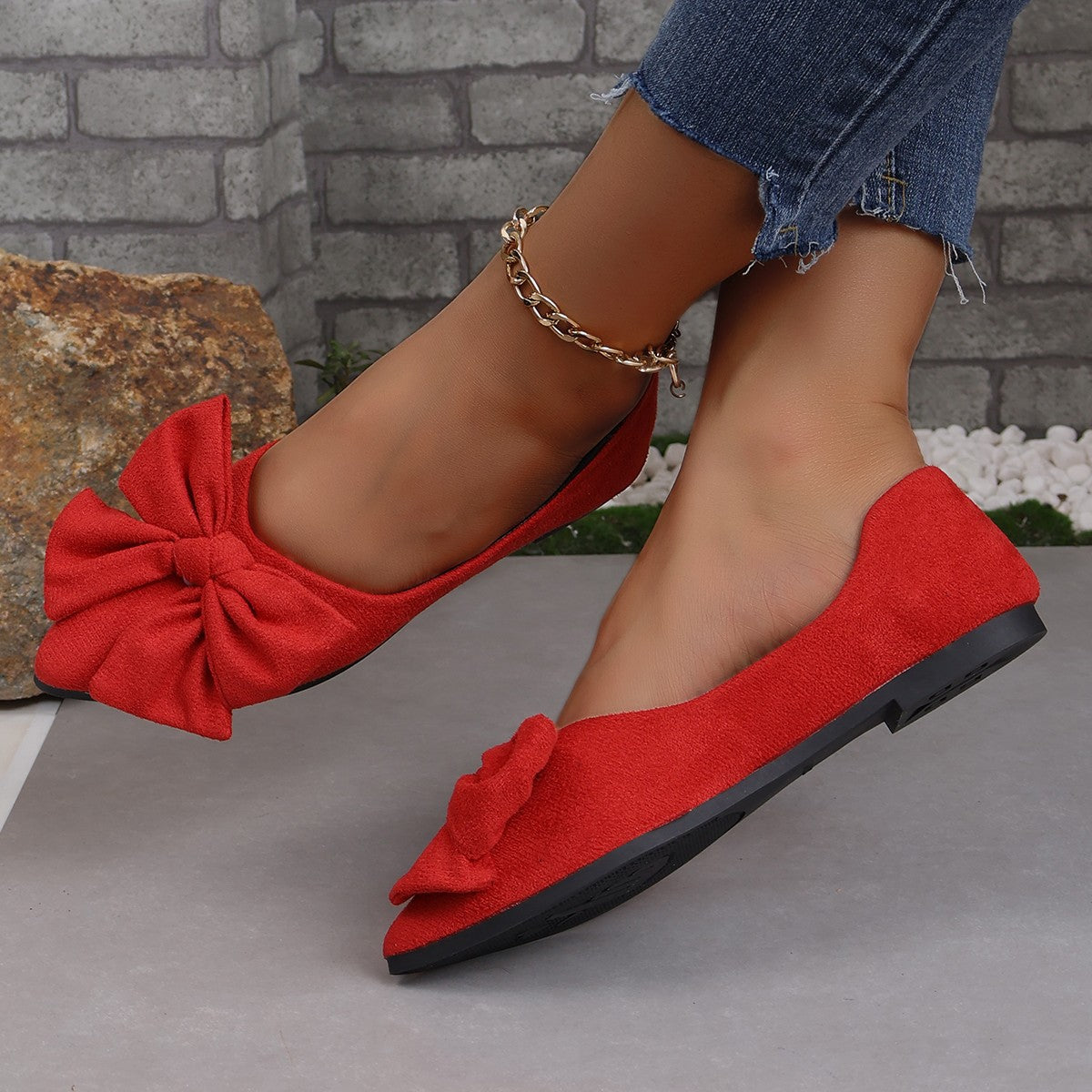 Red Big Bow Flats