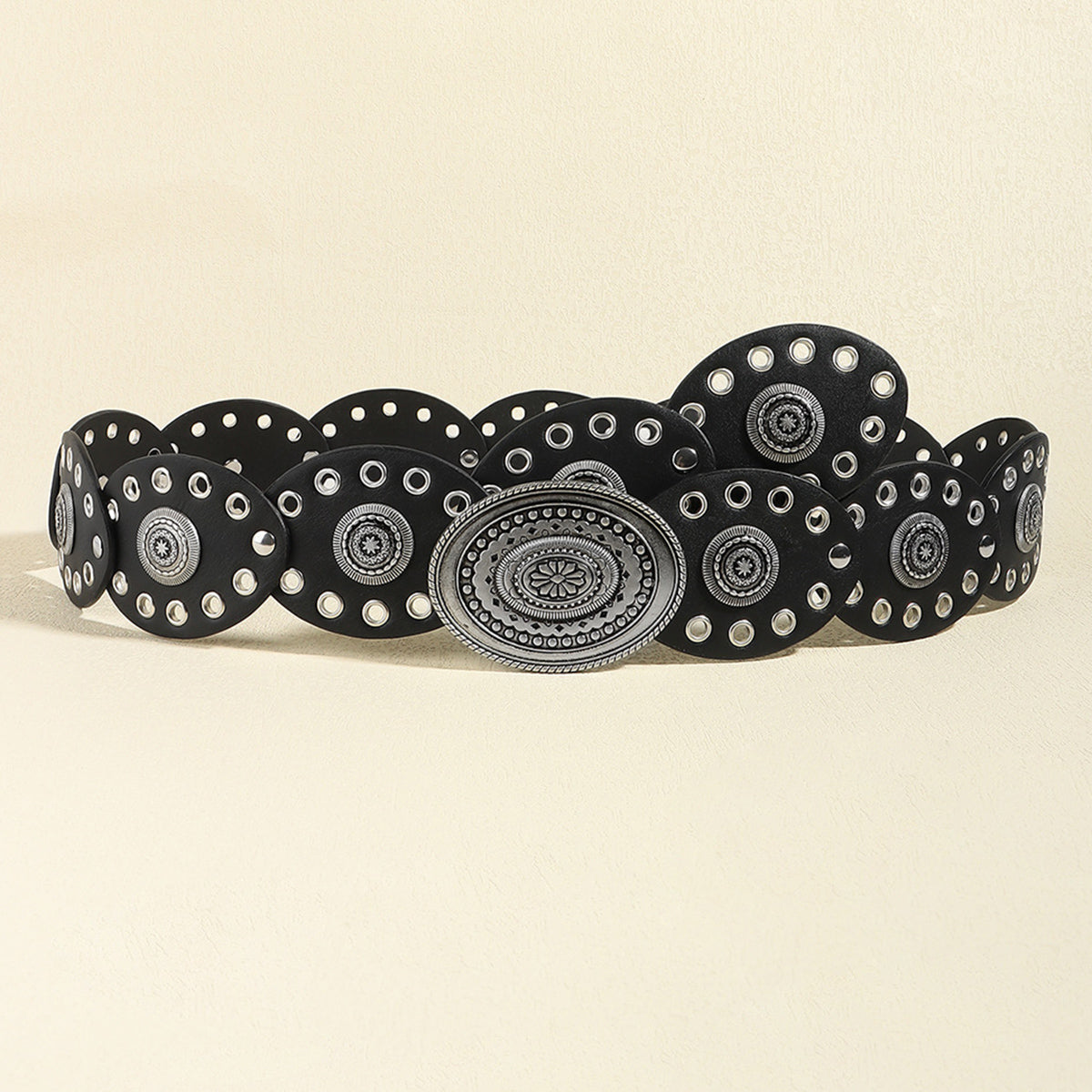 Retro Southwestern Oval PU Belt