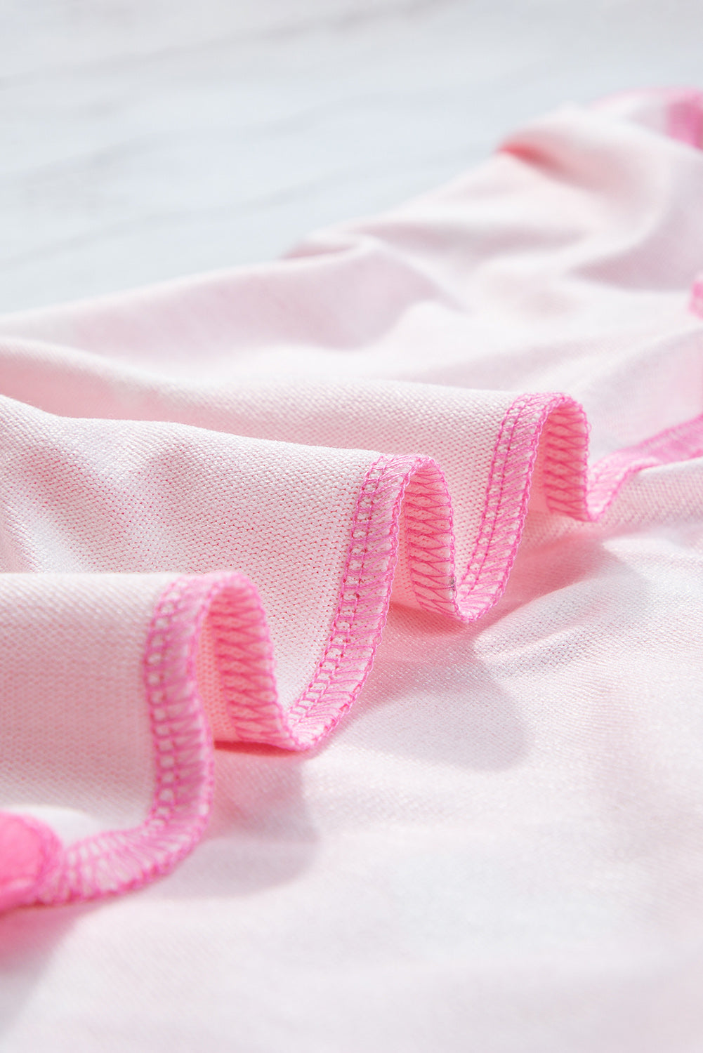 Pink Heart Print Long Sleeve Tee and Shorts Lounge Set